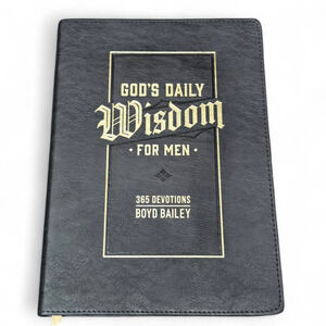 God's Daily Wisdom for Men 365 Daily Devotions Boyd Bailey Faux Leather Book